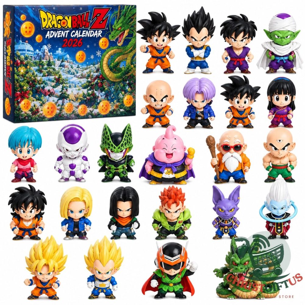 Dragon Ball Z 2026 Advent Calendar 24 Days Xmas Countdown Box Gift For Boyfriends, 3D Acrylic Collectibles