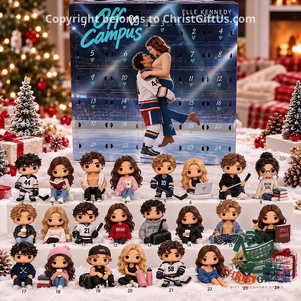 Elle Kennedy Off Campus 2026 Advent Calenda 24 Acrylic Charms Blind Box Gift For Sports Fans, 3D Acrylic Collectibles