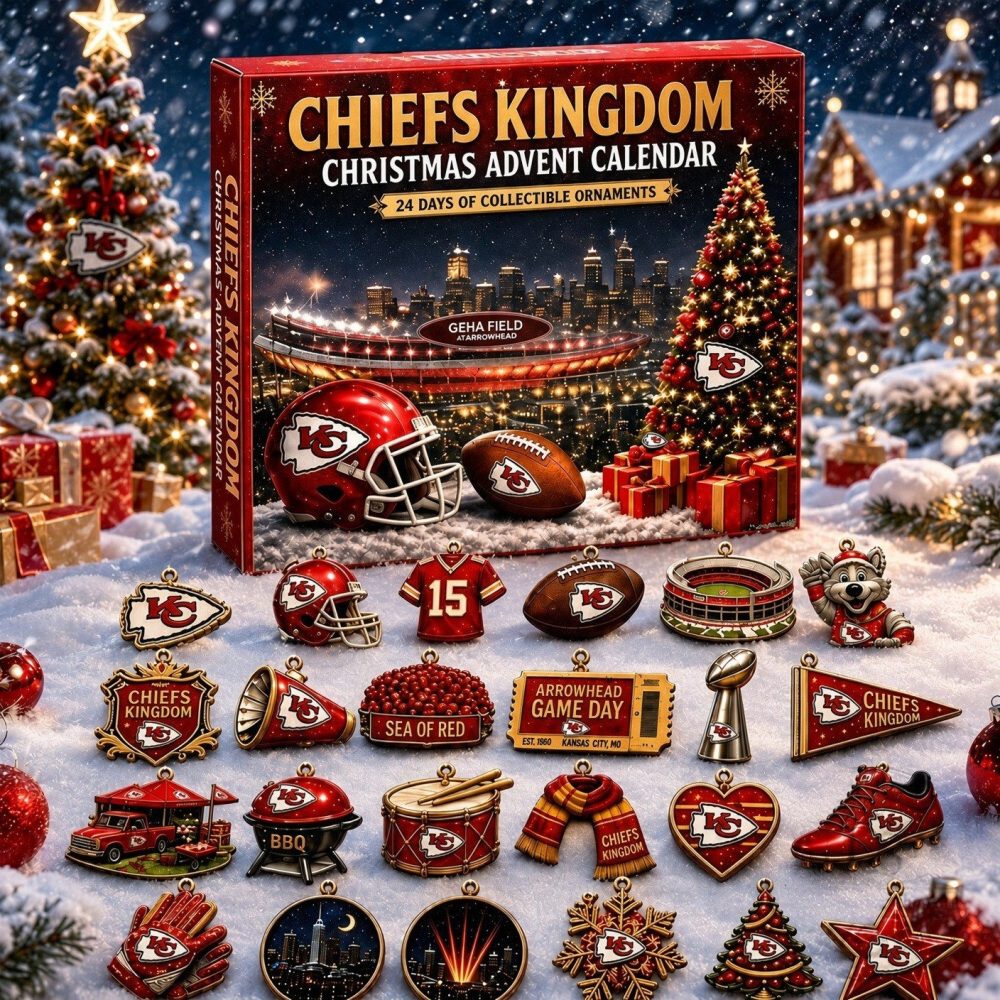 Kansas City Chiefs Football Merch Advent Calendar Chiefs Match Day Countdown Gift For Boyfriend, 3D Acrylic Collectibles