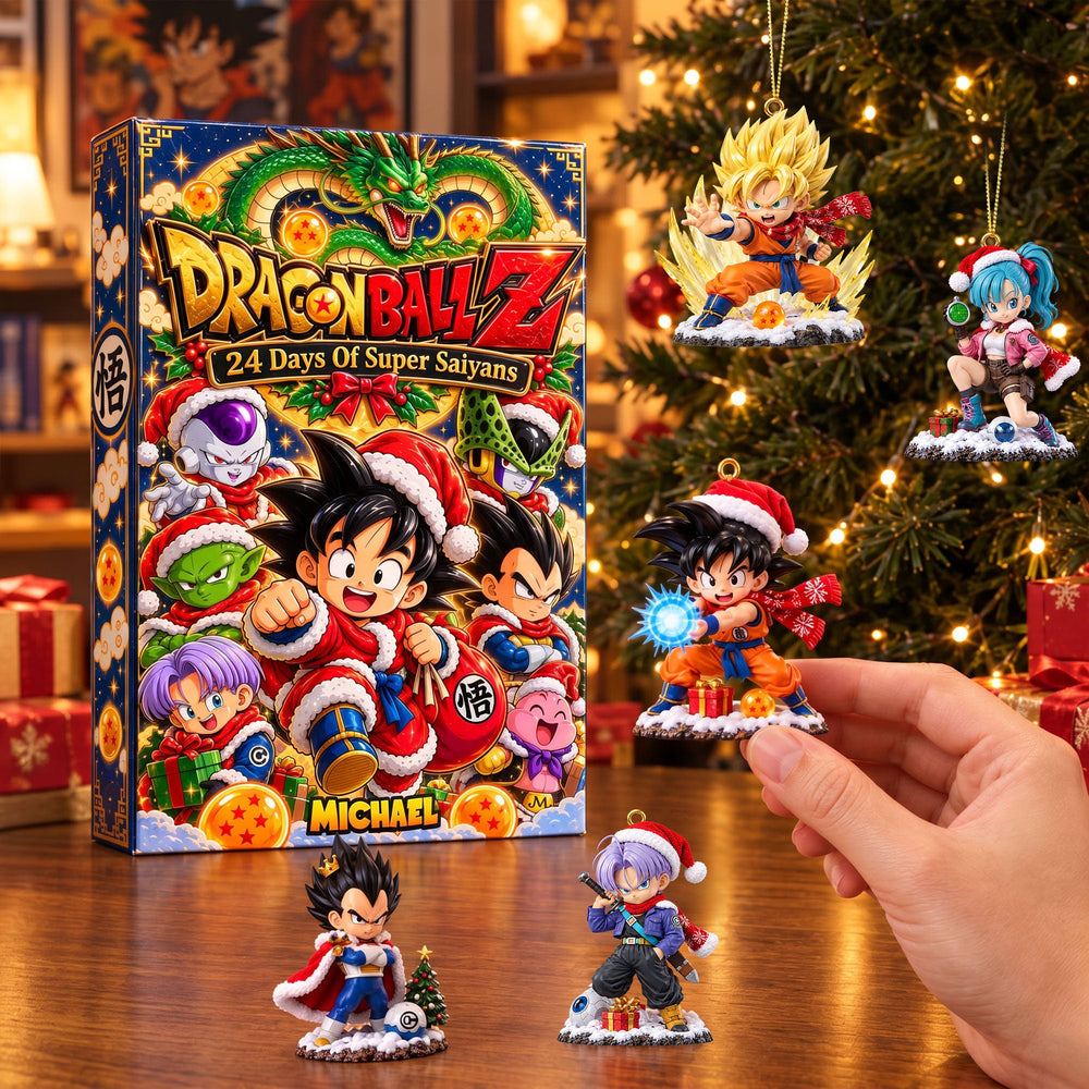 Custom Dragon Ball Z Advent Calendar Super Saiyans Lovely Warriors Merry Christmas Ornaments