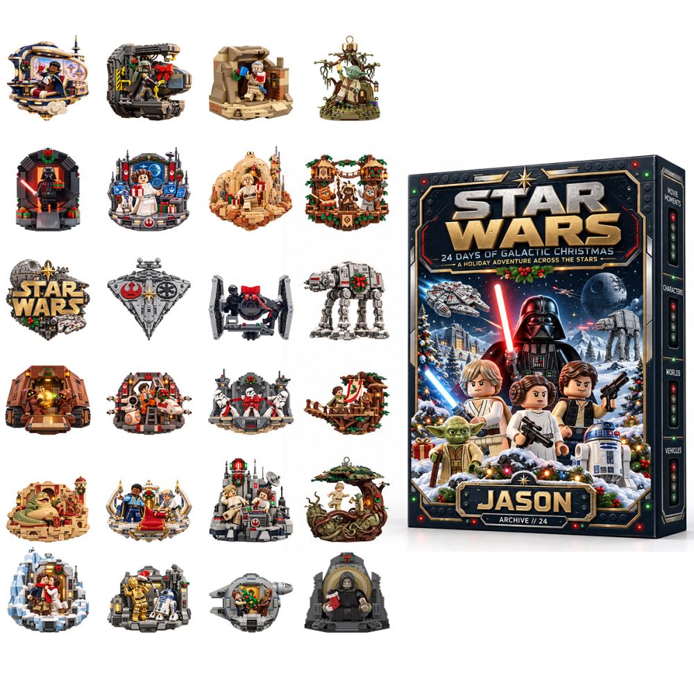 Star Wars 24 Days Of Galactic Christmas Advent Calendar Xmas Gifts For Star Wars Lovers , 3D Acrylic Collectibles