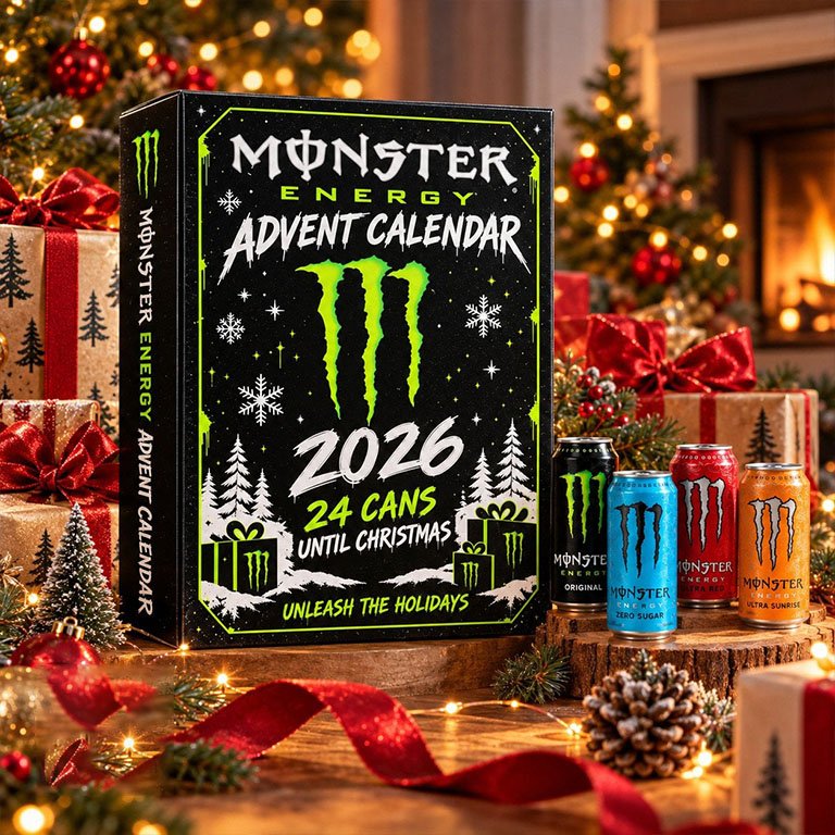 Monster Energy Inspired Advent Calendar Monster Energy Inspired Countdown Gift For Him, 3D Acrylic Collectibles
