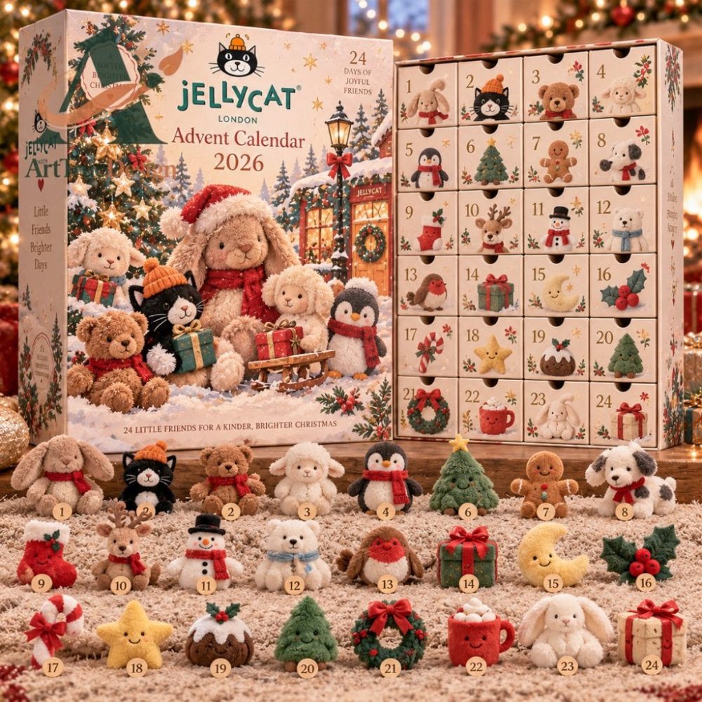 Jellycat London Christmas Advent Calendar 2026 Holiday Ornaments Collectibles Jellycat Merch