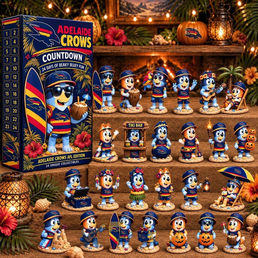 Adelaide Crows X Bluey Tropical Journey Advent Calendar 24 Days Of Halloween Ornaments Afl Gift