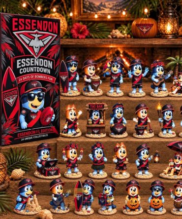 Afl Essendon Bombers X Bluey Tropical Journey Advent Calendar Holiday Ornaments Decor Fan Gifts