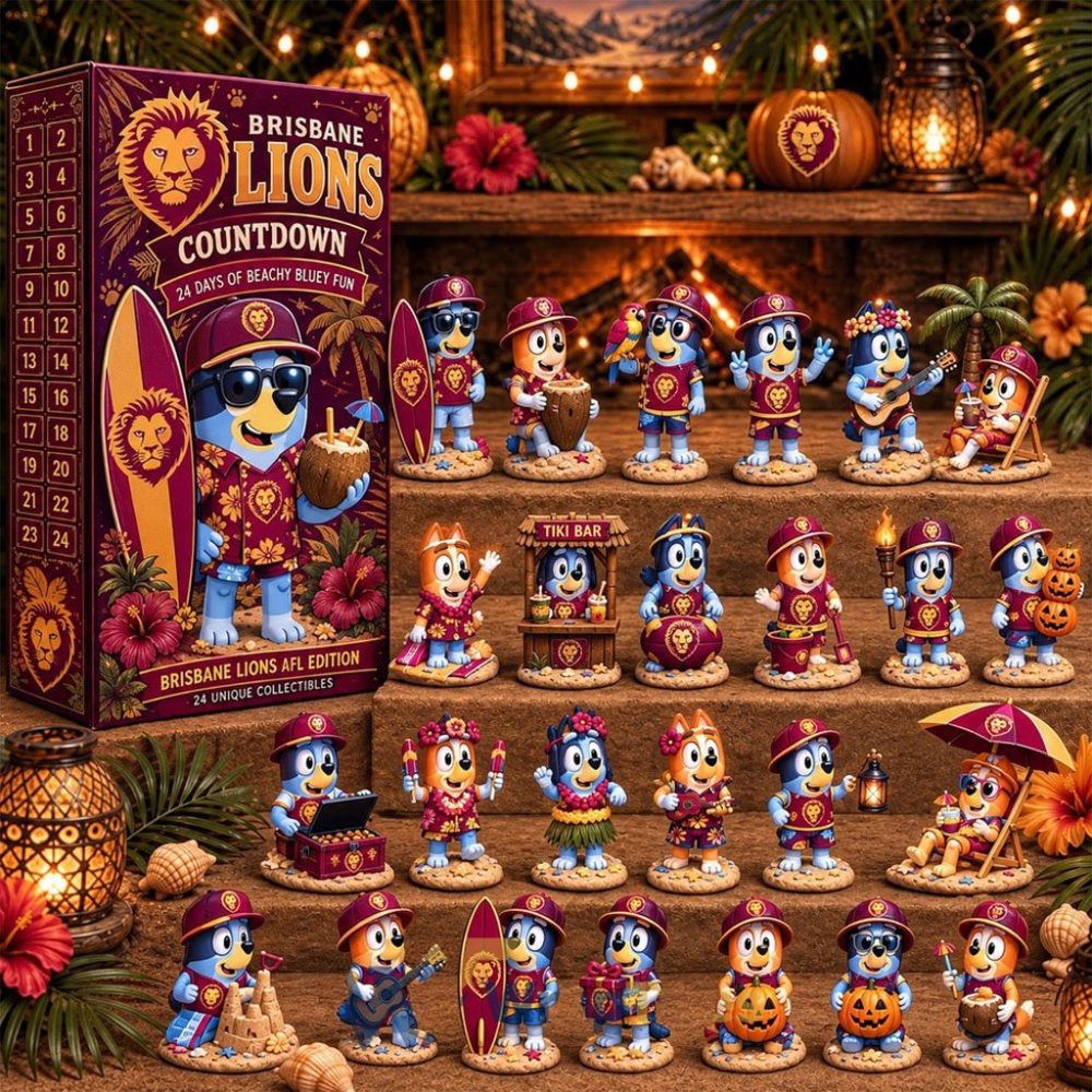 Afl X Brisbane Lions X Bluey Tropical Journey Advent Calendar 24 Days Of Halloween Ornaments