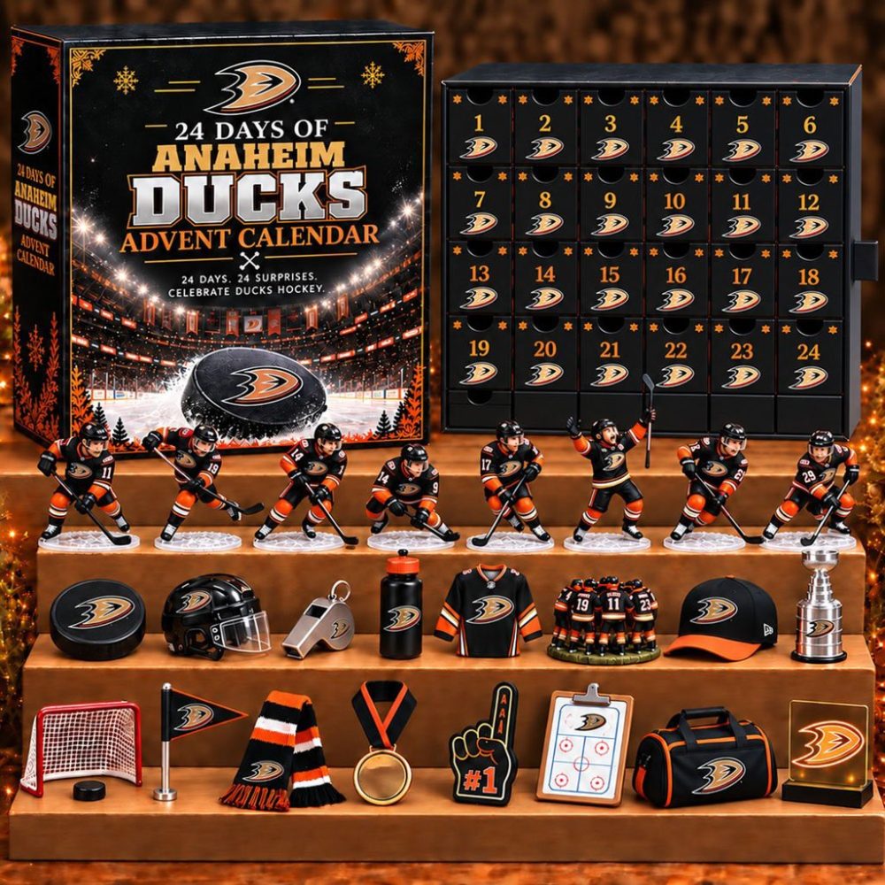 Anaheim Ducks Advent Calendar 24 Days Of Hockey Ice Christmas Ornament Anaheim Ducks Merch