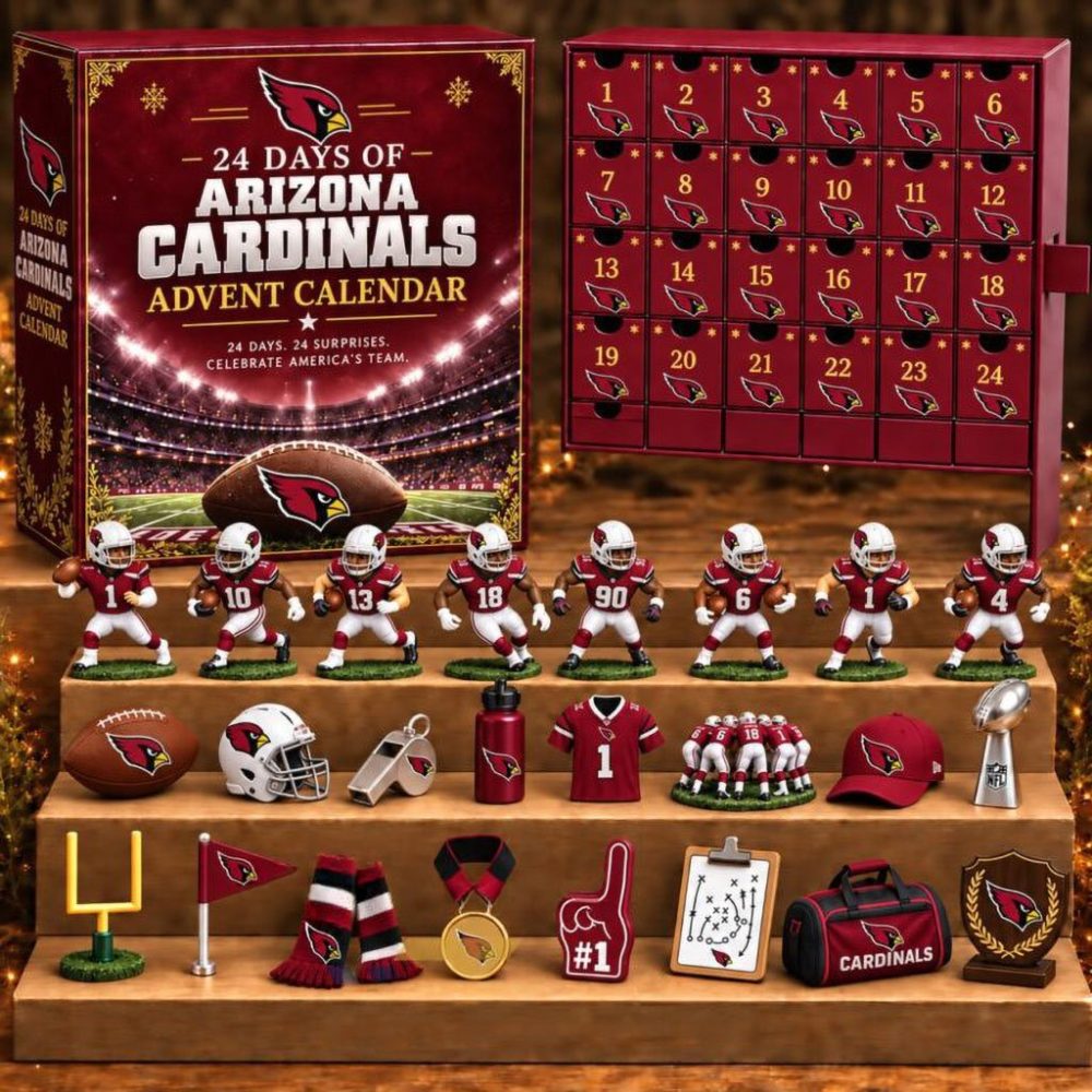 Arizona Cardinals Advent Calendar 24 Days Of American Football Christmas Ornament Decorations