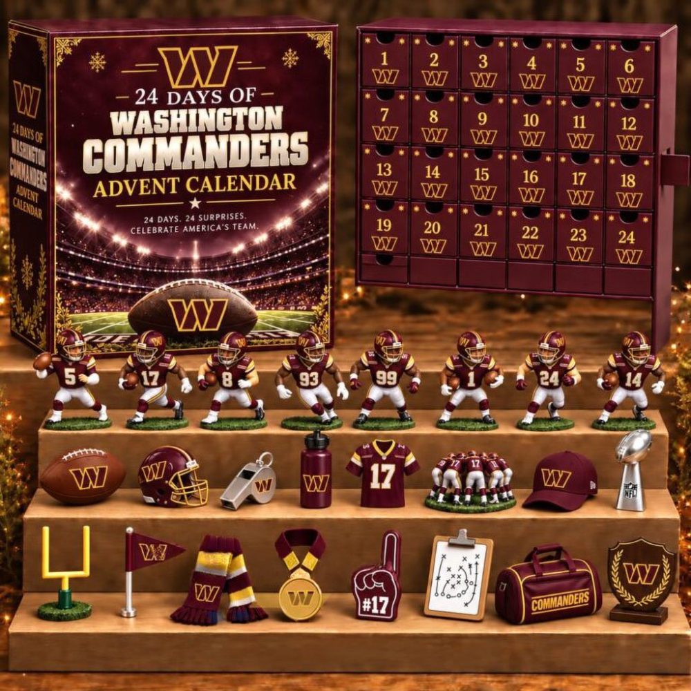 Washington Commanders 24 Days Of American Football Advent Calendar 2026 Xmas Tree Ornaments