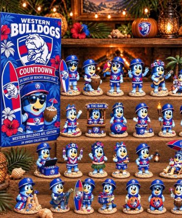 Western Bulldogs Afl X Bluey Tropical Journey Advent Calendar Surprise Box Holiday Ornaments
