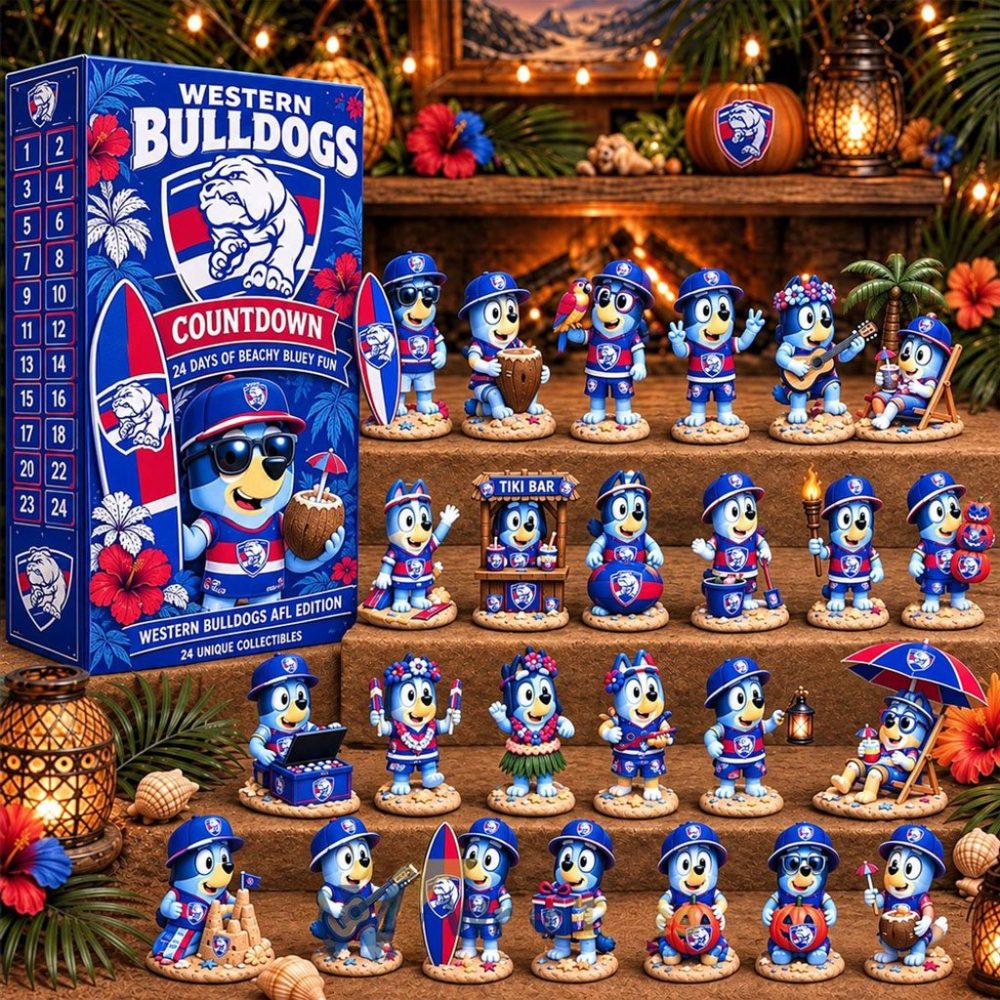 Western Bulldogs Afl X Bluey Tropical Journey Advent Calendar Surprise Box Holiday Ornaments