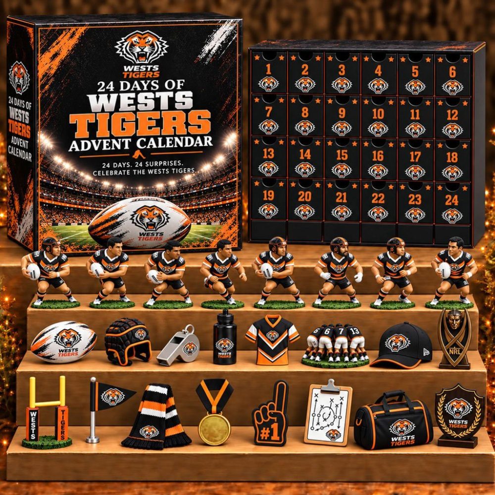 Wests Tigers X Nrl 24 Days Of Super Rugby Advent Calendar Christmas Ornament Gift Set