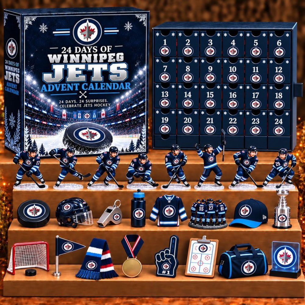 Winnipeg Jets 24 Days Of Hockey Ice Advent Calendar Winnipeg Jets Merch Christmas Ornament Gift Set