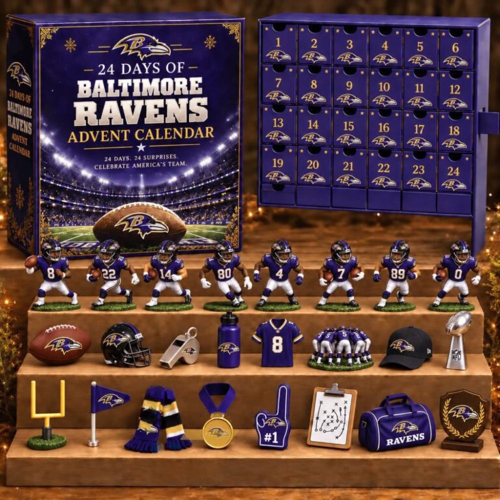 Baltimore Ravens Advent Calendar 24 Days Of American Football Blind Box Xmas Ornaments