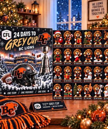 Bc Lions Journey Mascot 24 Day To Grey Cup Advent Calendar Christmas Ornaments Bc Lions Merch