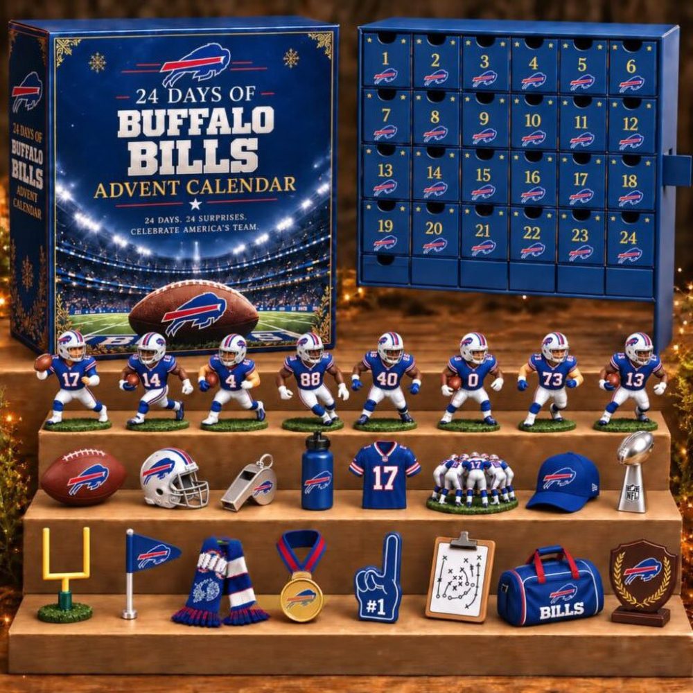 Buffalo Bills Advent Calendar American Football Christmas Ornaments Buffalo Bills Merch Decor