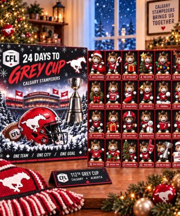 Calgary Stampeders Journey Mascot Advent Calendar 24 Day To Grey Cup Christmas Ornaments