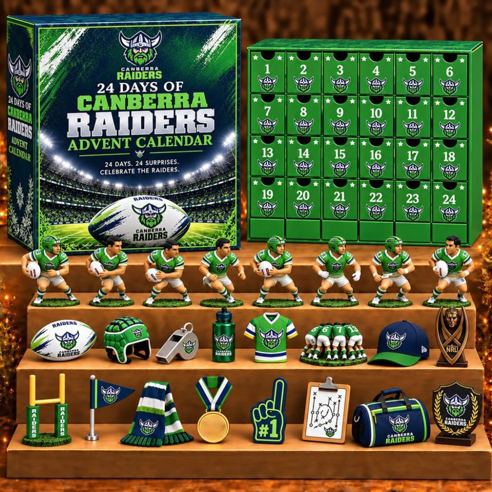 Canberra Raiders Nrl Advent Calendar Holiday Countdown Box Christmas Ornaments Xmas Decor