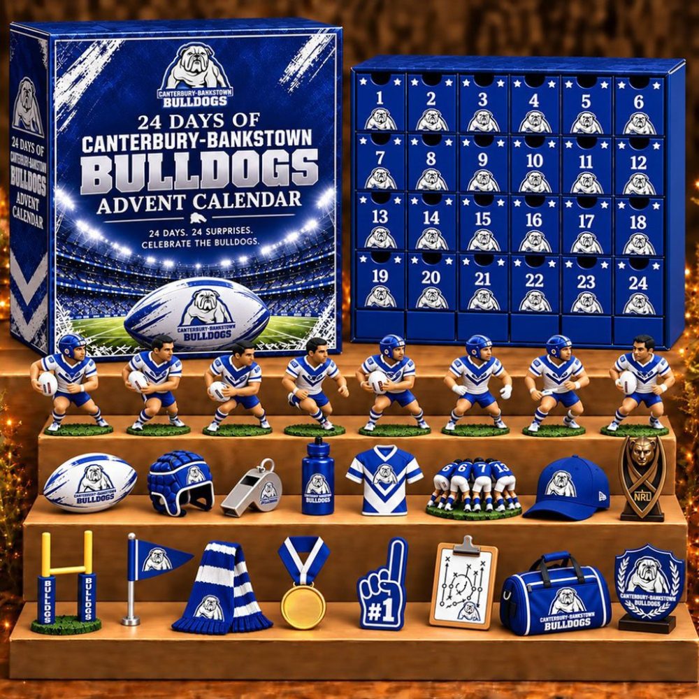 Canterbury-Bankstown Bulldogs Nrl Advent Calendar Countdown Box Christmas Ornaments Xmas Decor