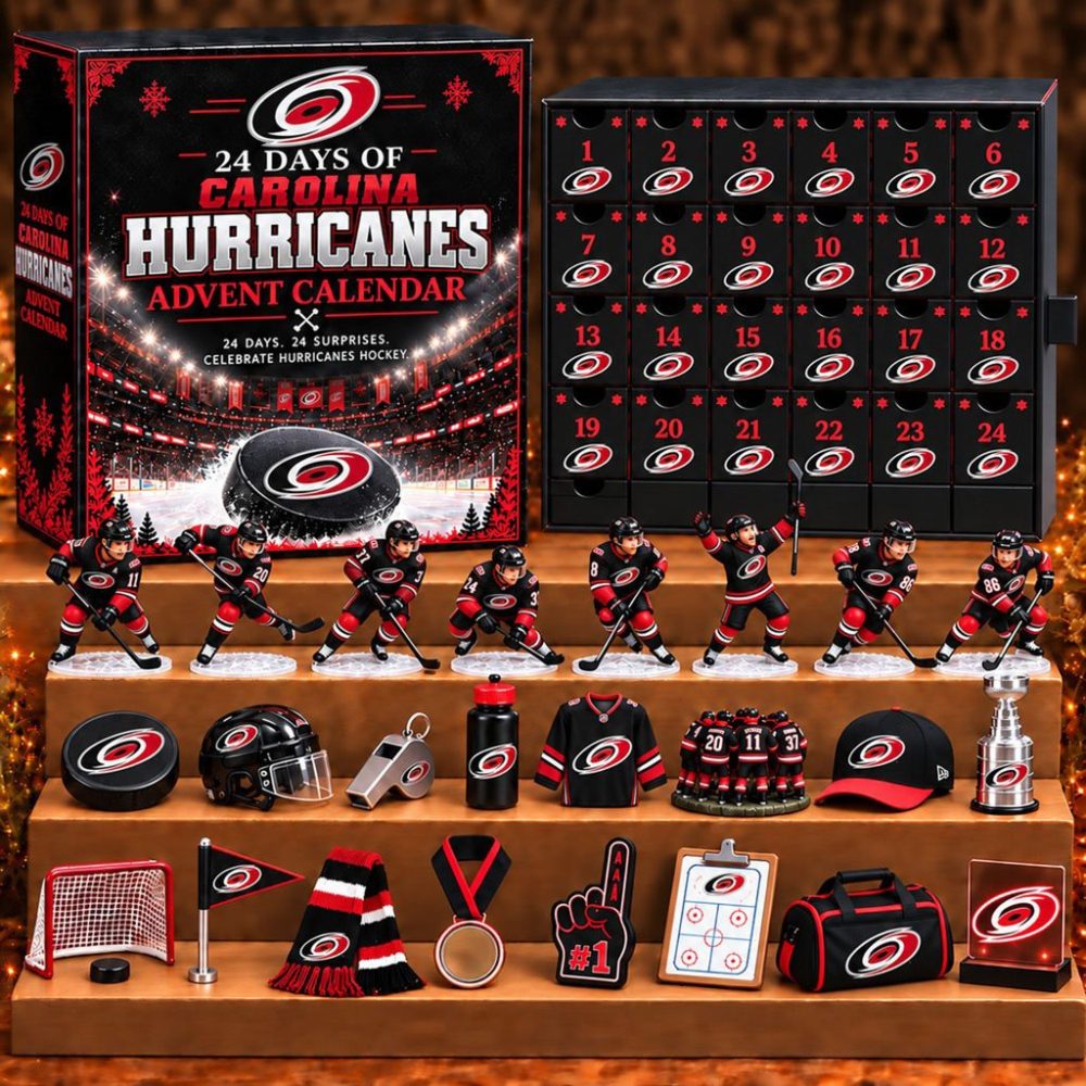 Carolina Hurricanes Advent Calendar Christmas Ornaments Hurricanes Merch Gift For Hockey Fans