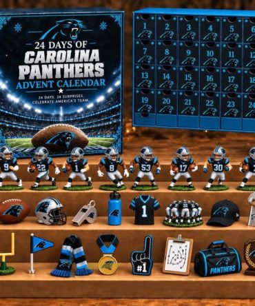 Carolina Panthers Advent Calendar 24 Ornaments Christmas Countdown Box Panthers Merch