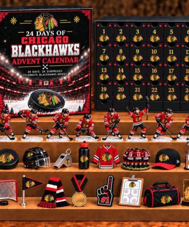 Chicago Blackhawks Advent Calendar Ice Hockey Christmas Ornaments Blackhawks Merch Xmas Decor