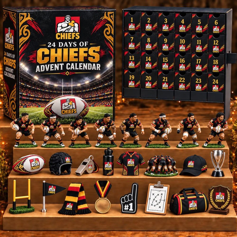 Chiefs X Srp Advent Calendar Christmas Countdown Box Ornaments Chiefs Merch Gift For Rugby Fans