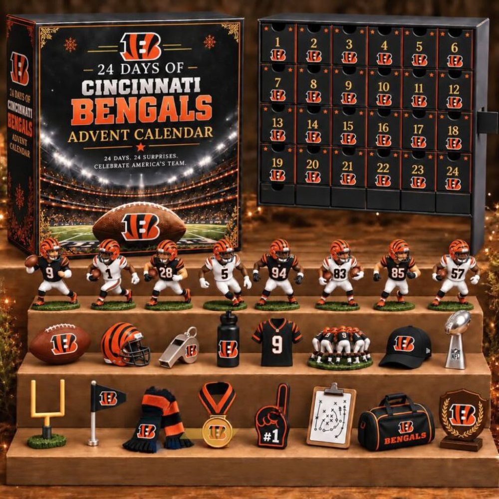 Cincinnati Bengals Advent Calendar American Football Christmas Ornaments Bengals Merch Decor