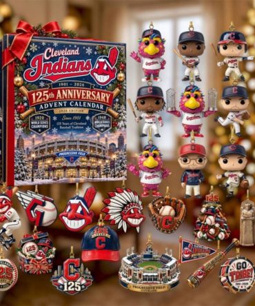 Cleveland Indians 125Th Anniversary Advent Calendar 2026 Christmas Tree Ornaments Indians Merch
