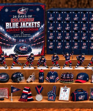 Columbus Blue Jackets 24 Days Of Hockey Ice Advent Calendar Xmas Ornaments Blue Jackets Merch