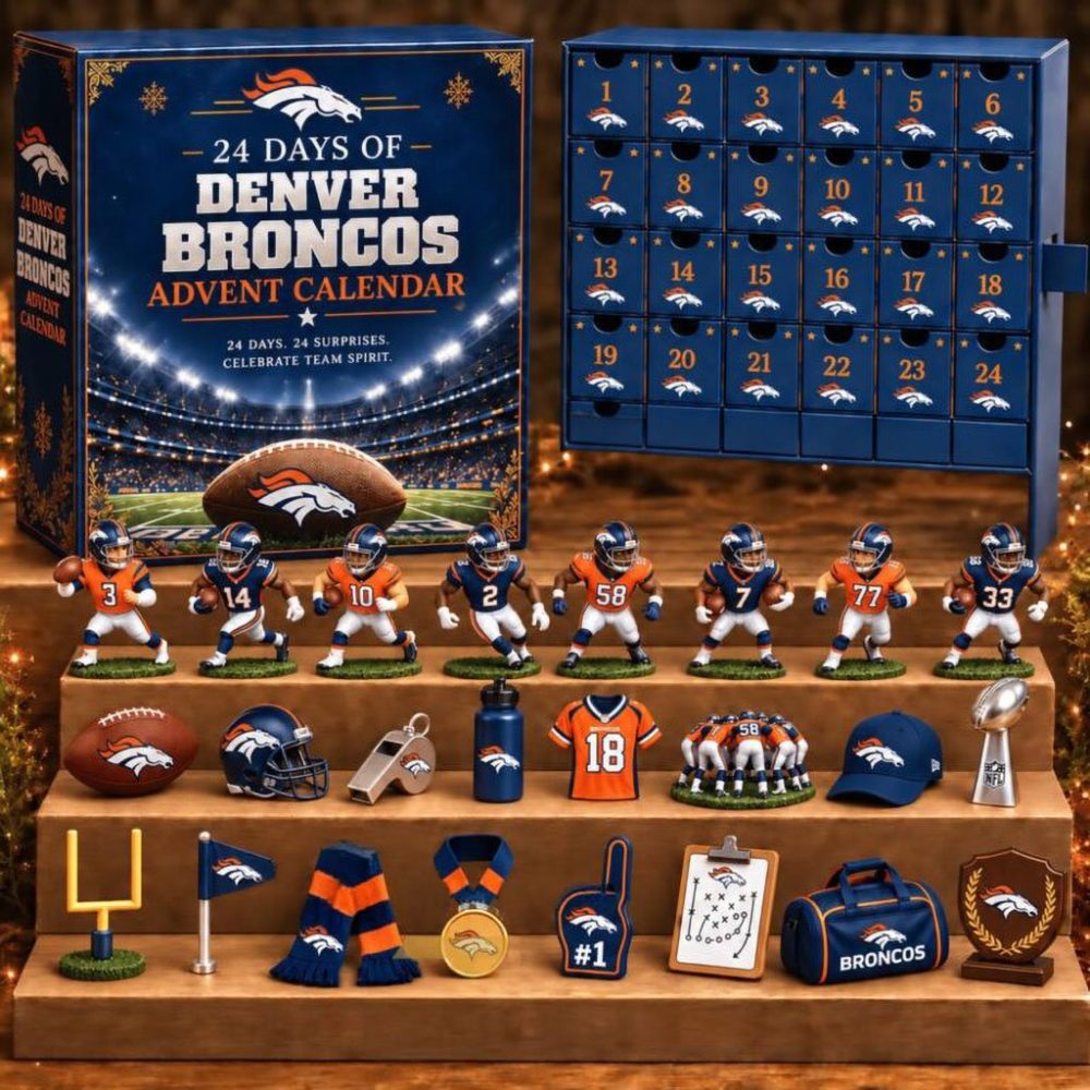 Denver Broncos 24 Days Of American Football Advent Calendar Christmas Ornaments Broncos Merch