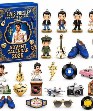 Elvis Presley 2026 King Of Rock N Roll Advent Calendar Christmas Ornaments Elvis Presley Merch