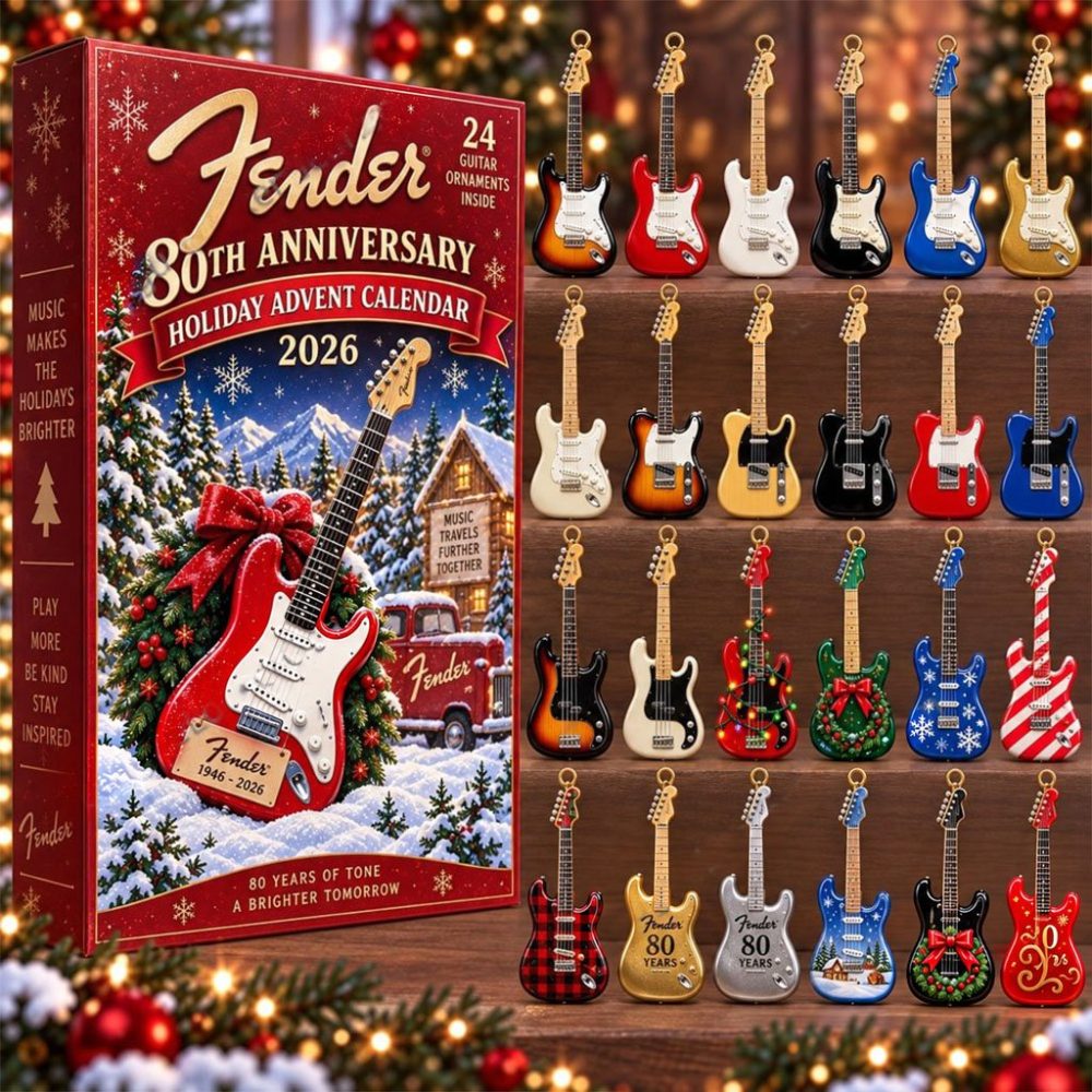 Fender 80Th Anniversary Holiday Advent Calendar 2026 Christmas Tree Hanging Decor Music Gear