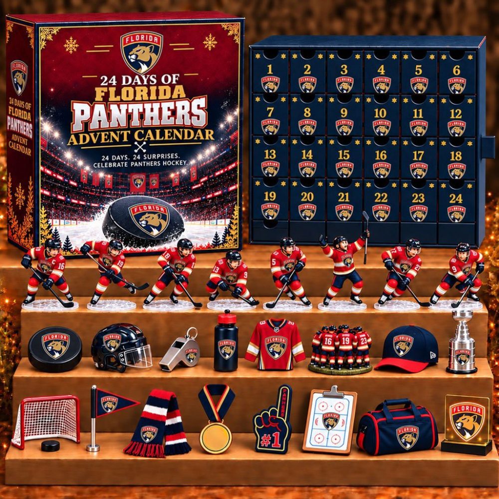 Florida Panthers 24 Days Of Hockey Ice Advent Calendar Christmas Ornaments Panthers Merch