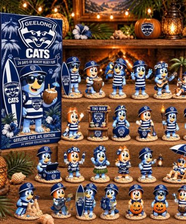 Geelong Cats Afl X Bluey Tropical Journey Advent Calendar Surprise Box Ornaments Gifts