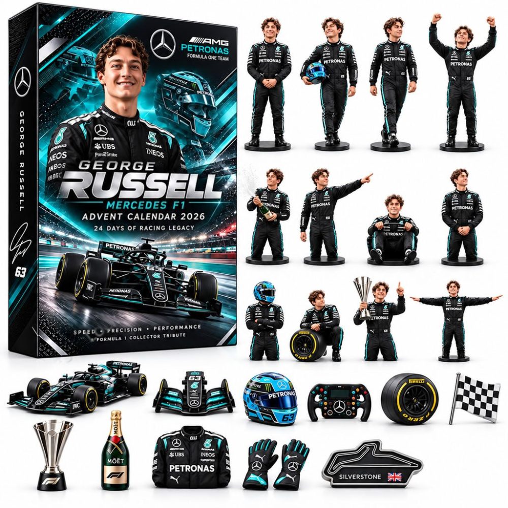 George Russell Merc-Amg Petronas Formula One Team 2026 Advent Calendar Xmas Tree Ornaments
