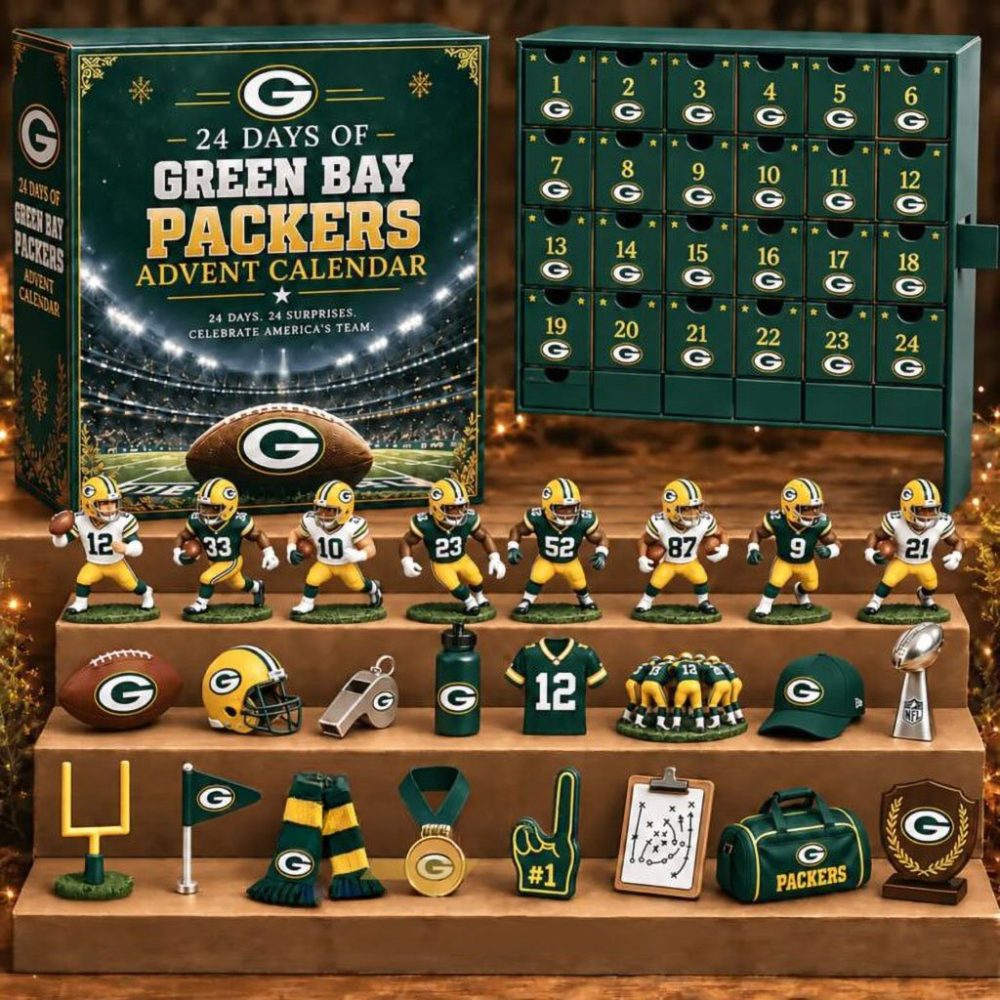 Green Bay Packers 24 Days Of American Football Advent Calendar Xmas Ornaments Packers Merch