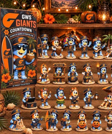 Gws Giants Afl X Bluey Tropical Journey Advent Calendar Holiday Ornaments Gws Giants Merch