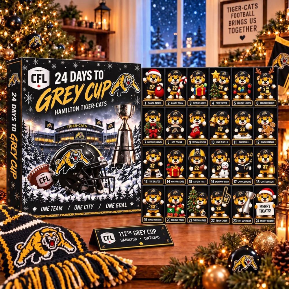 Hamilton Tiger-Cats Mascot Advent Calendar 24 Day To Grey Cup Christmas Ornaments Surprise Box