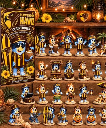 Hawthorn Hawks Afl X Bluey Tropical Journey Advent Calendar Holiday Ornaments Surprise Box