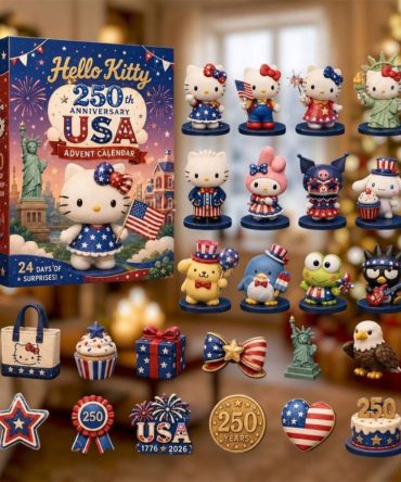 Hello Kitty Usa 250Th Anniversary Advent Calendar 24 Days Christmas Tree Ornaments Fans Gifts