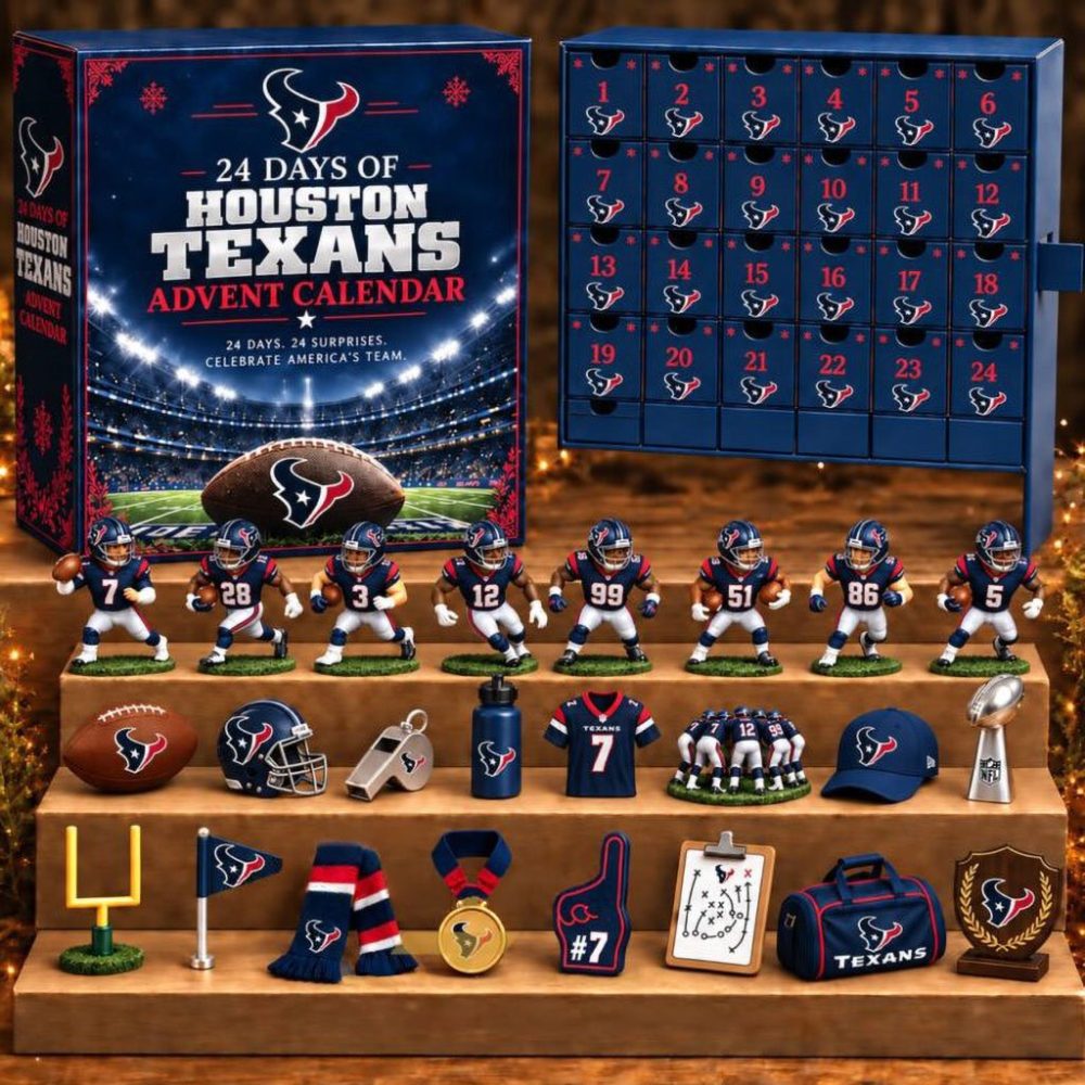 Houston Texans 24 Days Of American Football Advent Calendar Christmas Tree Ornaments Texans Merch
