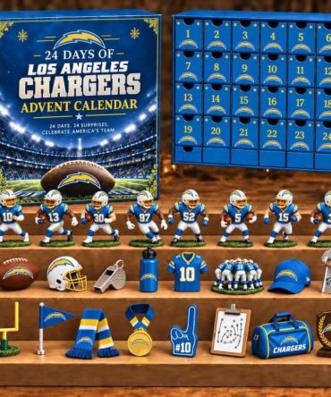 Los Angeles Chargers 24 Days Of American Football Advent Calendar Xmas Ornaments Chargers Merch