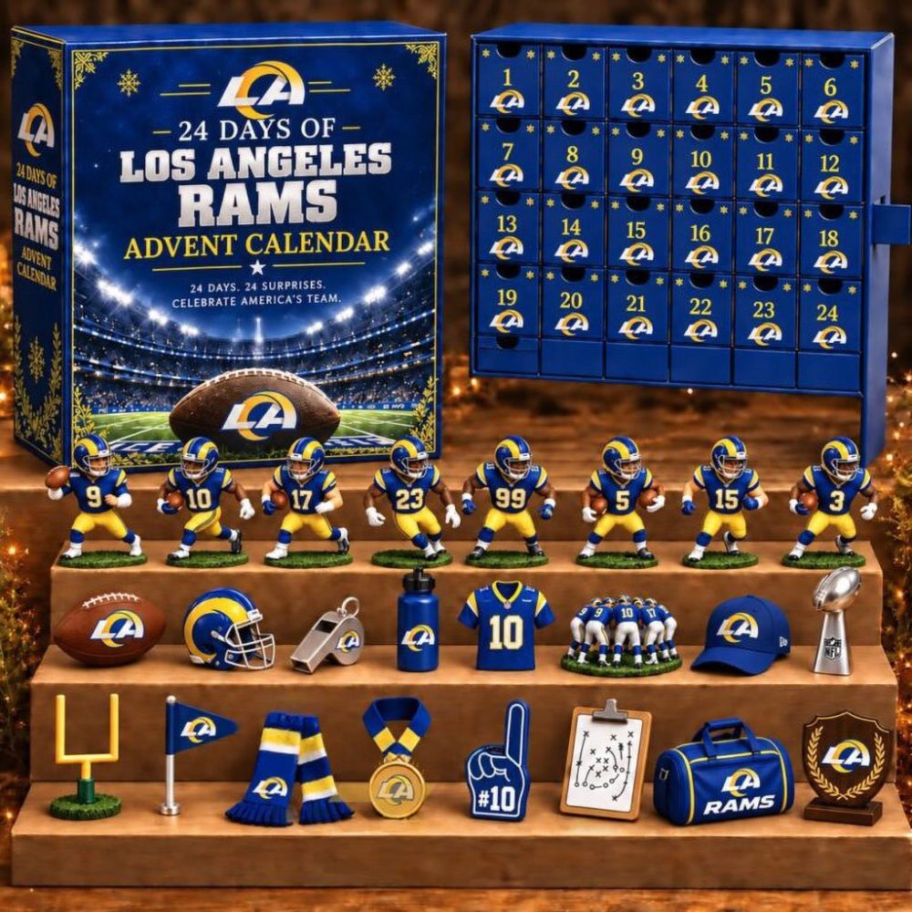 Los Angeles Rams 24 Days Of American Football Advent Calendar 2026 Christmas Ornament Countdown