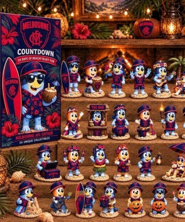 Melbourne Demons Afl X Bluey Tropical Journey Advent Calendar Holiday Ornaments Countdown Box