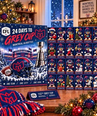 Montreal Alouettes Mascot Advent Calendar Grey Cup Christmas Countdown Box Ornaments Decor