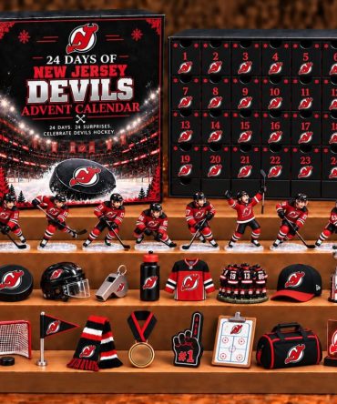 New Jersey Devils 24 Days Of Hockey Ice Advent Calendar Xmas Ornament New Jersey Devils Merch