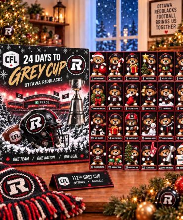 Ottawa Redblacks Mascot Advent Calendar Grey Cup Christmas Ornaments Holiday Surprise Box