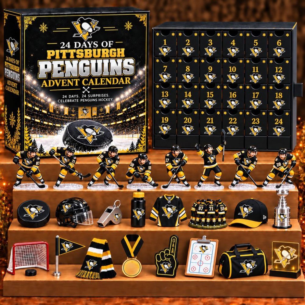 Pittsburgh Penguins 24 Days Of Hockey Ice Advent Calendar Christmas Ornaments Penguins Merch