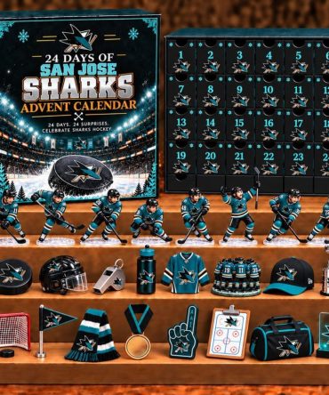San Jose Sharks 24 Days Of Hockey Ice Advent Calendar Christmas Ornaments San Jose Sharks Merch